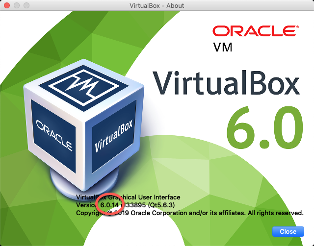 VirtualBox → 6.0.14