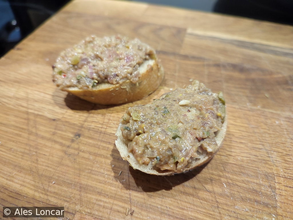 The final reward. Spread thick onto warm, crispy slices of toasted baguette. Simple, honest, and absolutely gourmet comfort food.