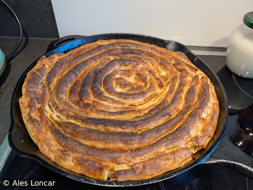 Straight out of the oven. Deep golden, crackly ridges, and the incredible aroma of baked cheese filling the kitchen.